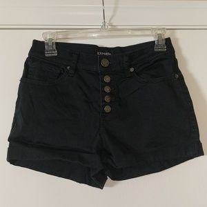 Black Express Button Up Shorts